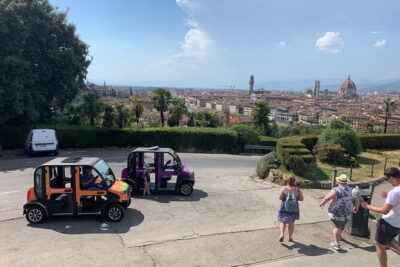 Center of Florence by golf cart