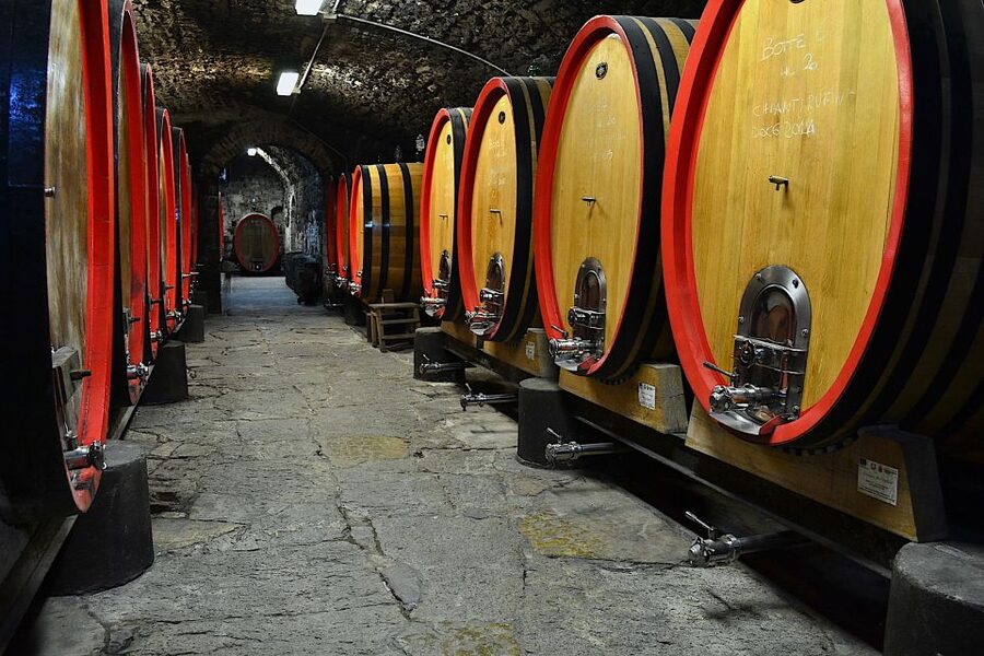 Chianti Rufina: Wine Tour in Castle & Historical Villa - First estate: wine in a medieval setting