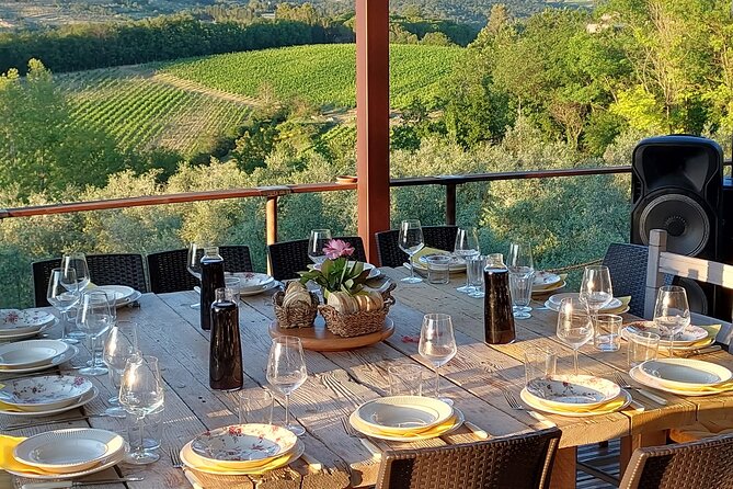 Cooking Class on a Family Farm in Chianti with Lunch - Olive oil, saffron, and local wine at the table
