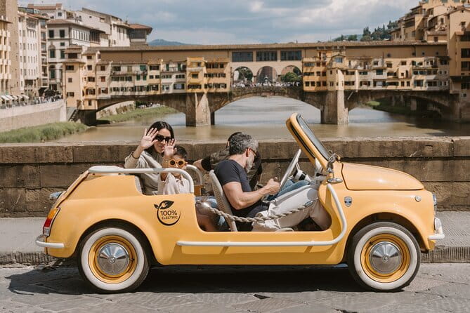 Discover Florence city center on e-cabriot fiat 500 - Santa Croce and the Stories Behind the Façade