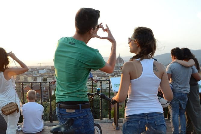Electric Bike Night Tour of Florence with amazing view from Michelangelo Square - The climb to Piazzale Michelangelo