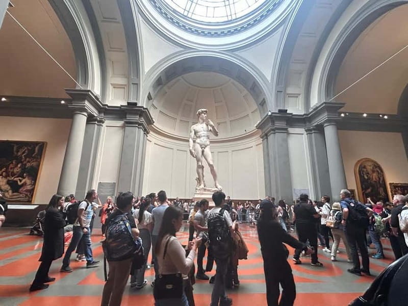 Florence: Accademia and David Entrance Ticket with a Host - The top floor and medieval altarpieces