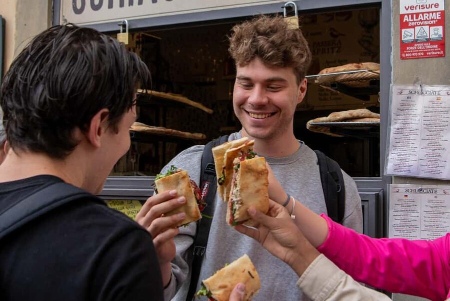 Florence: Guided Food Walking Tour with Tuscan Classics - The first tastings: sandwiches, pasta, and soup