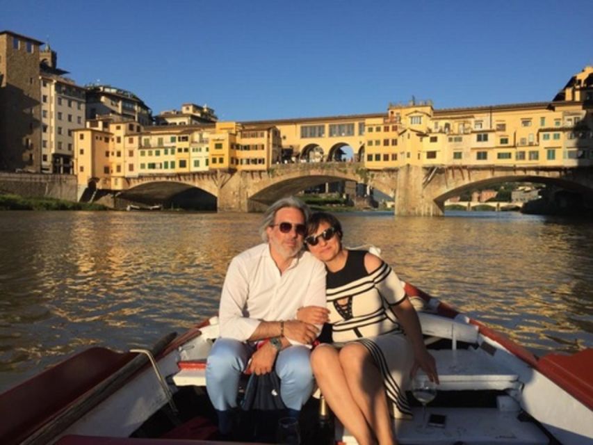 Florence: Guided Gondola Boat Tour with a Glass of Wine - Ponte Santa Trinita and the route toward Oltrarno