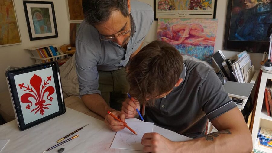 Florence: Painting experience, create your Florentine Lily! - What the three-hour schedule really gives you