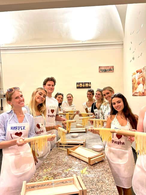 Florence: Pasta Class with Wine, Limoncello and Dessert - The meal you make, served around a shared table