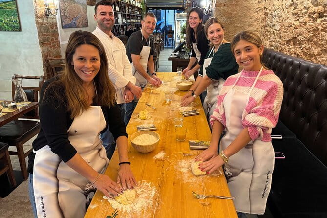 Florence: Pasta Cooking Class with Tiramisu & Gift Apron - Kneading dough and learning the pasta basics
