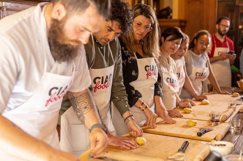 Florence: Pasta & Tiramisu Class with Unlimited Wine - Knead dough for tagliatelle and ravioli
