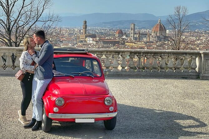 Florence Vintage Fiat 500 Tour with Wine Tasting at Farm - San Miniato al Monte, Florence from a Higher Viewpoint