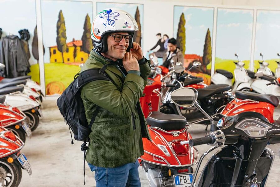 From Florence: Tuscan Countryside Vespa Tour with Tastings - The private terrace tasting