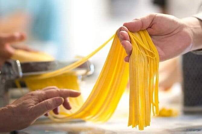 Hands on Deluxe Traditional 4-course dinner with fresh pasta - What the price of $80.86 includes