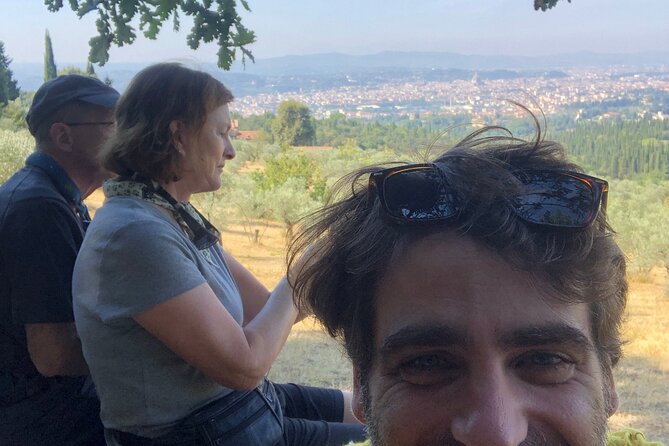 Hiking Florence Tuscany hills with lunch & wine - Walking the old stone paths above Fiesole
