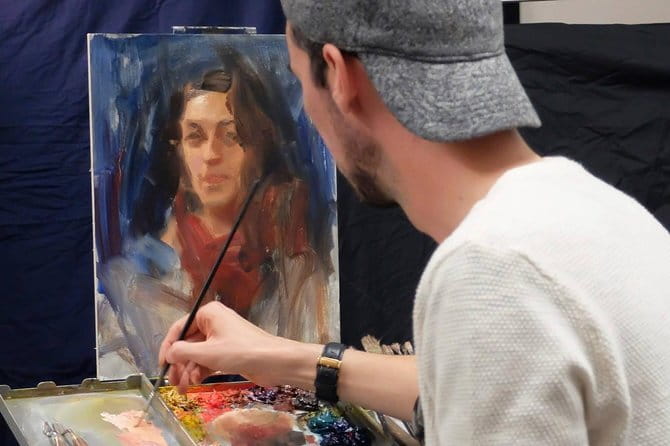 Learn to Sculpt or Paint in a Private Florence Art Studio - Laura’s oil-painting lesson