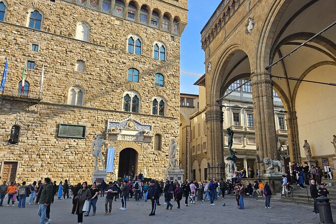 Michelangelo’s David & Medici Treasures Accademia Gallery Tour - Piazza della Signoria and the Fountain of Neptune finish