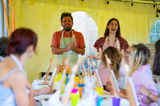 Paint And Drink Florentine Hills Art at La Birr'aia in Marignolle - What the two-and-a-half-hour class feels like