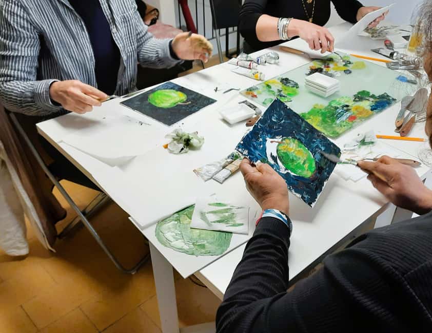 Palette Knife Painting Class Florence - Learning the palette knife, one mark at a time