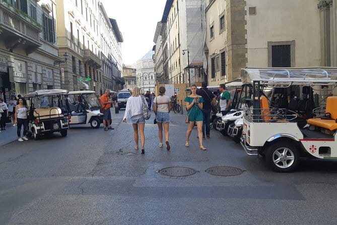 Private Florence Tour by Golf Cart ETukTuk with Audio Guide - Audio guide, live driver, and language expectations