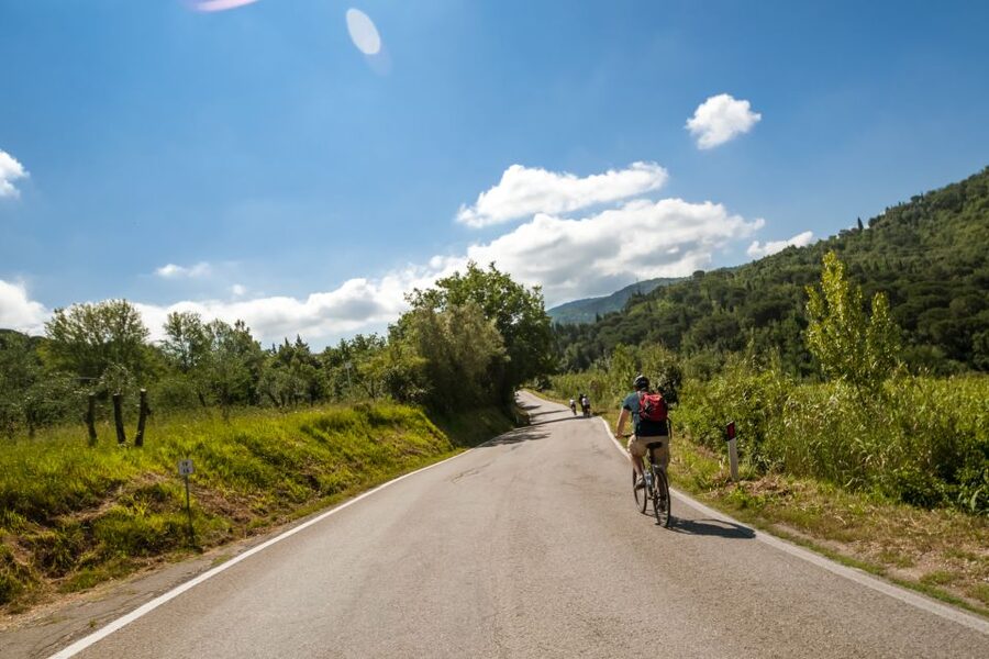 Tuscany: E-Bike Tour from Florence with Lunch - Piazzale Michelangelo and the first wide view